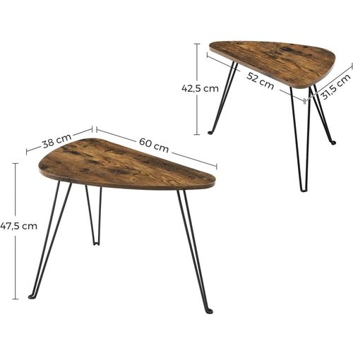 Moderan rustikalni stol u 2 dijela slika 5