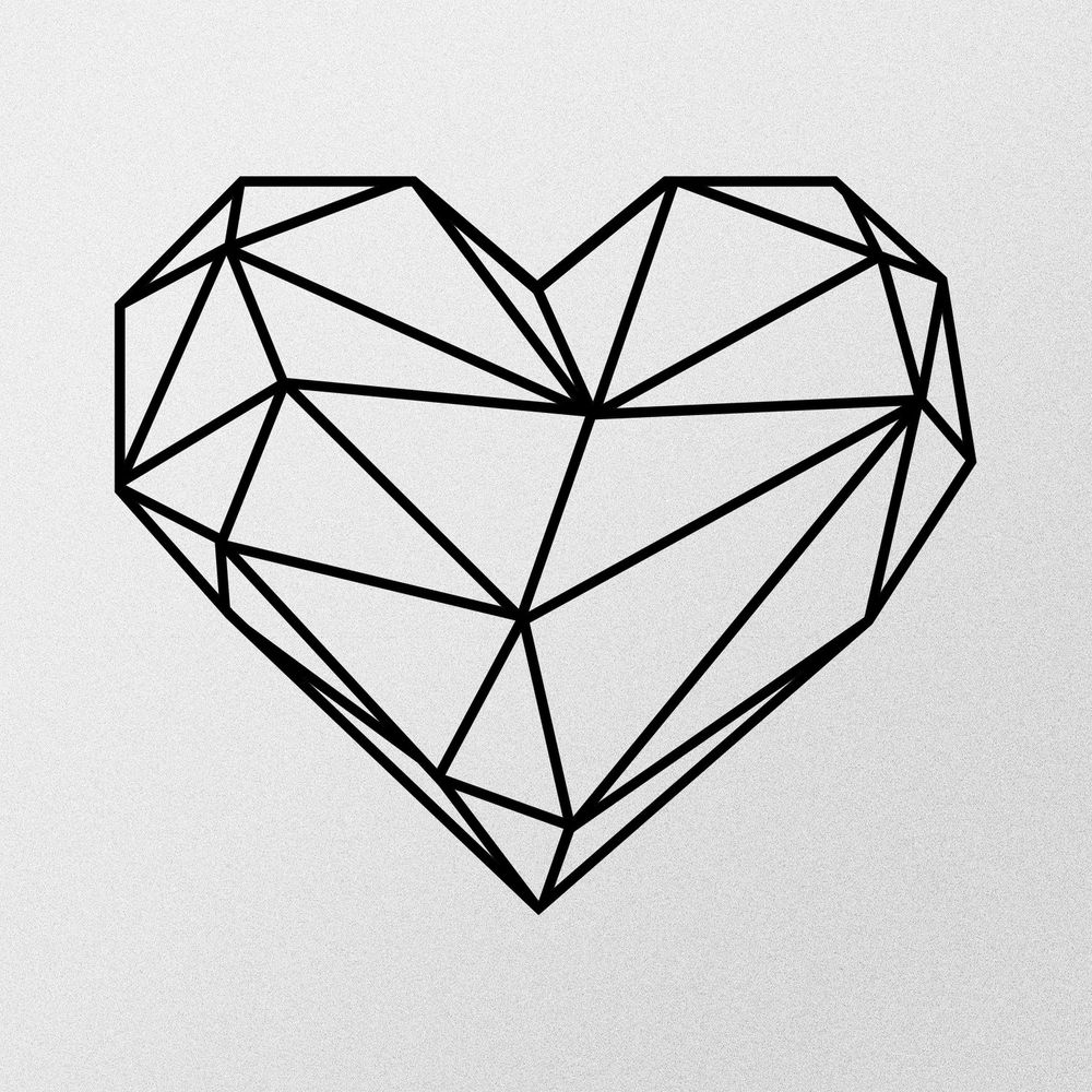 Decorative metal wall accessory Heart Metal Decor, colour: black slika 4