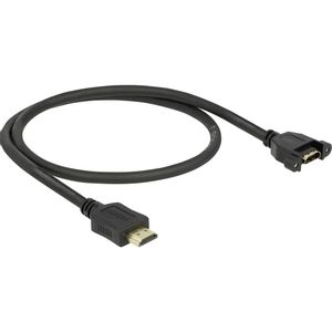 Delock HDMI produžetak HDMI A utikač, HDMI A utičnica 0.50 m crna 85463 high speed HDMI sa eternetom, pozlaćeni kontakti HDMI kabel