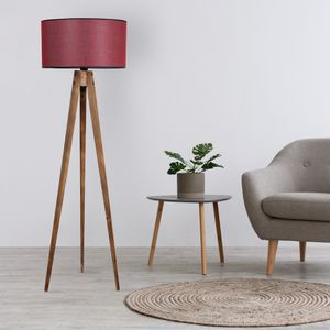 Tripod Yanık Lambader Silindir Koyu Bordo Abajurlu Brown
Claret Red Floor Lamp