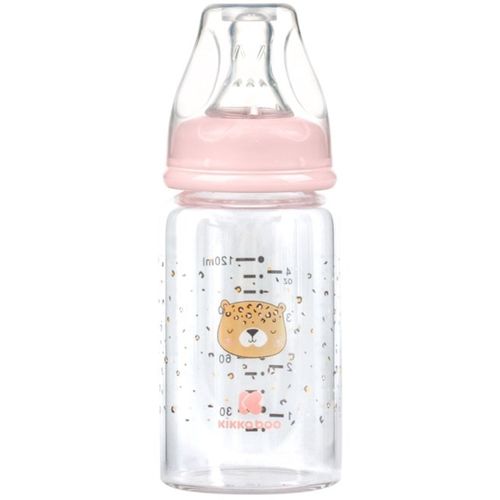 Kikka Boo Staklena flašica Savanna 120ml 0+ Pink slika 1