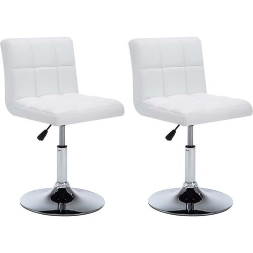 Blagovaonske stolice od umjetne kože 2 kom bijele slika 36