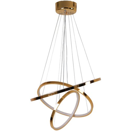 Opviq LÃ¼x Ã‡ember 3 LÃ¼ Gold Ledli Avize 3 Renk Gold Chandelier slika 2