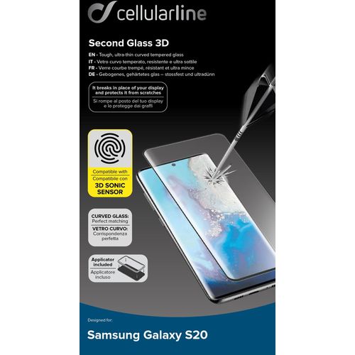 Cellularline zaštitno staklo za Samsung Galaxy S20 slika 3