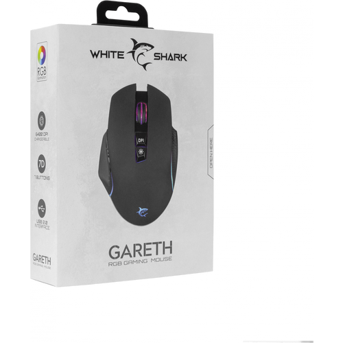 White Shark WS GM 5009 GARETH, Mouse Black slika 5