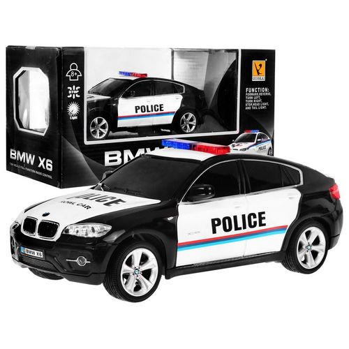 Auto na daljinsko upravljanje 1:24 R/C police Bmw X 6 - crni slika 1