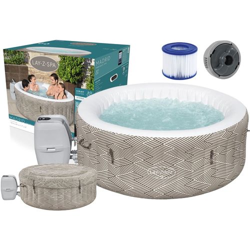 Masažni bazen-Jacuzzi na napuhavanje Bestway 180*66cm - smeđi sa detaljima slika 1