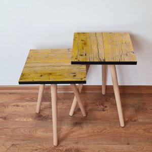 2SHP127 - Mustard Mustard
Brown Nesting Table (2 Pieces)