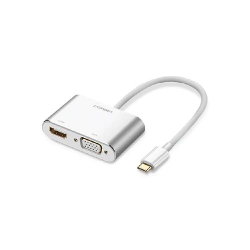 Adapter UGREEN, Type C na HDMI, VGA, bijeli slika 1