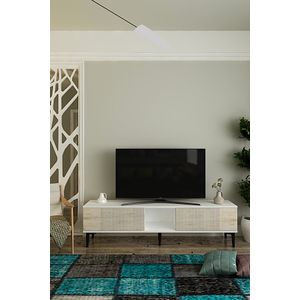 TV Stalak Corsa 150 - Bijeli i Travertin