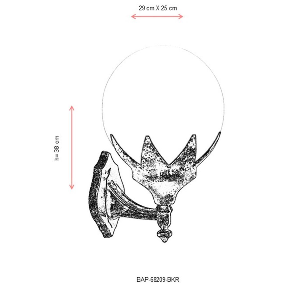 BAP-68209-BKR Smeđa Spoljašnja Zidna Lampa slika 3
