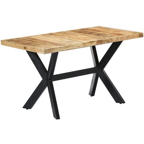 Blagovaonski stol od masivnog grubog drva manga 140x70x75 cm slika 18