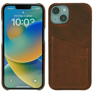 Wachikopa Navlaka za iPhone 14, držač za kartice, koža - Full Leather Case iPhone 14