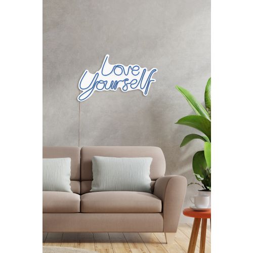 Wallity Dekorativna plastična led rasvjeta Love Yourself - plavo slika 4