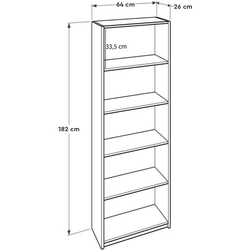 KTP-350-PP-1 White Bookshelf slika 9