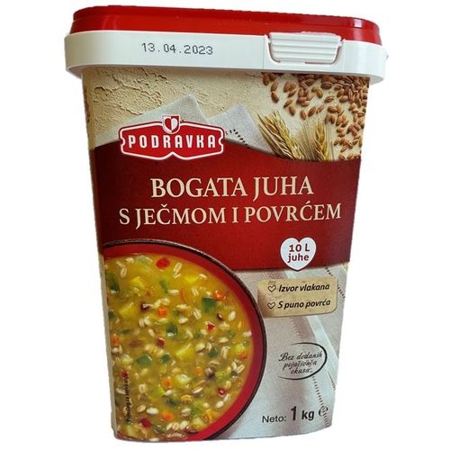 Podravka bogata juha s ječmom i povrćem 1kg slika 1