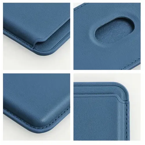 Kožni Mag Wallet plavi magnetski novčanik slika 6