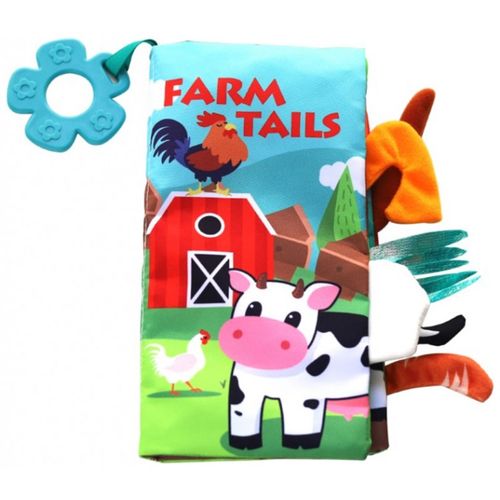 Kikka Boo Edukativna platnena knjiga sa glodalicom Farm Tails slika 1