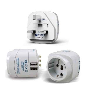 Travel Blue adapter i USB punjač dual Europa za UK (948)