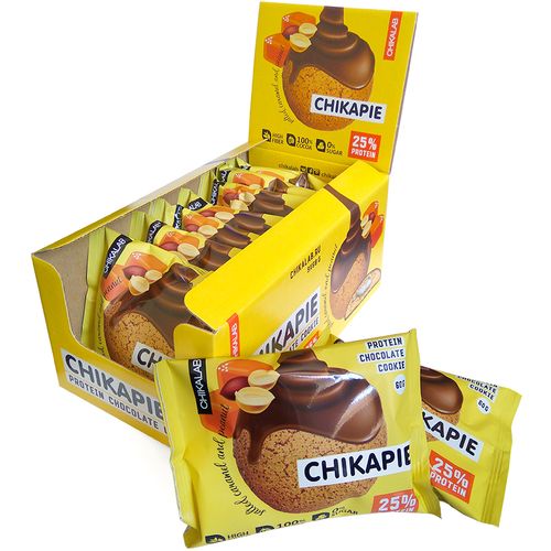 CHIKALAB - CHIKAPIE Čokoladom preliven proteinski cookie sa punjenjem Kikiriki 60g slika 2