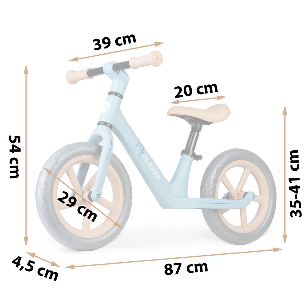 Nukido Light Flee bicikl bez pedala, plavo rozi slika 4