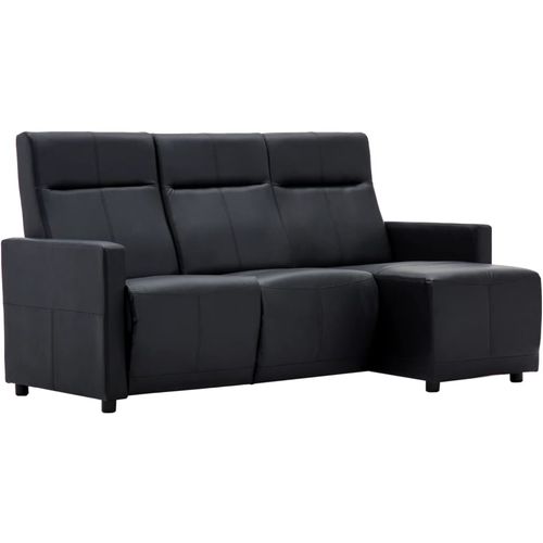 Kutna nagibna sofa s presvlakom od umjetne kože crna slika 1
