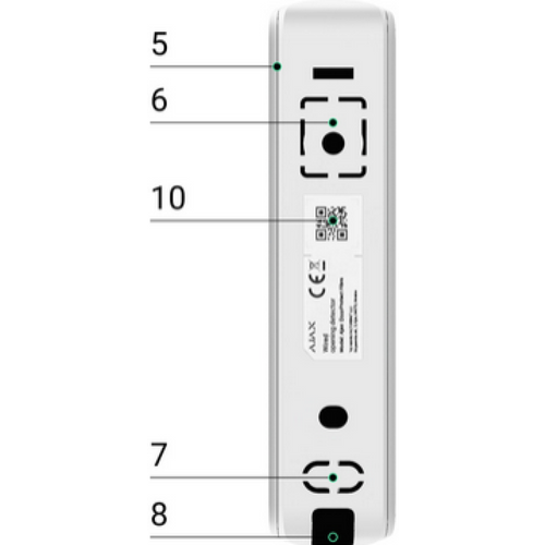 AJAX Alarm ZICANI 30852.03.WH1 Fibra DoorProtect beli slika 3