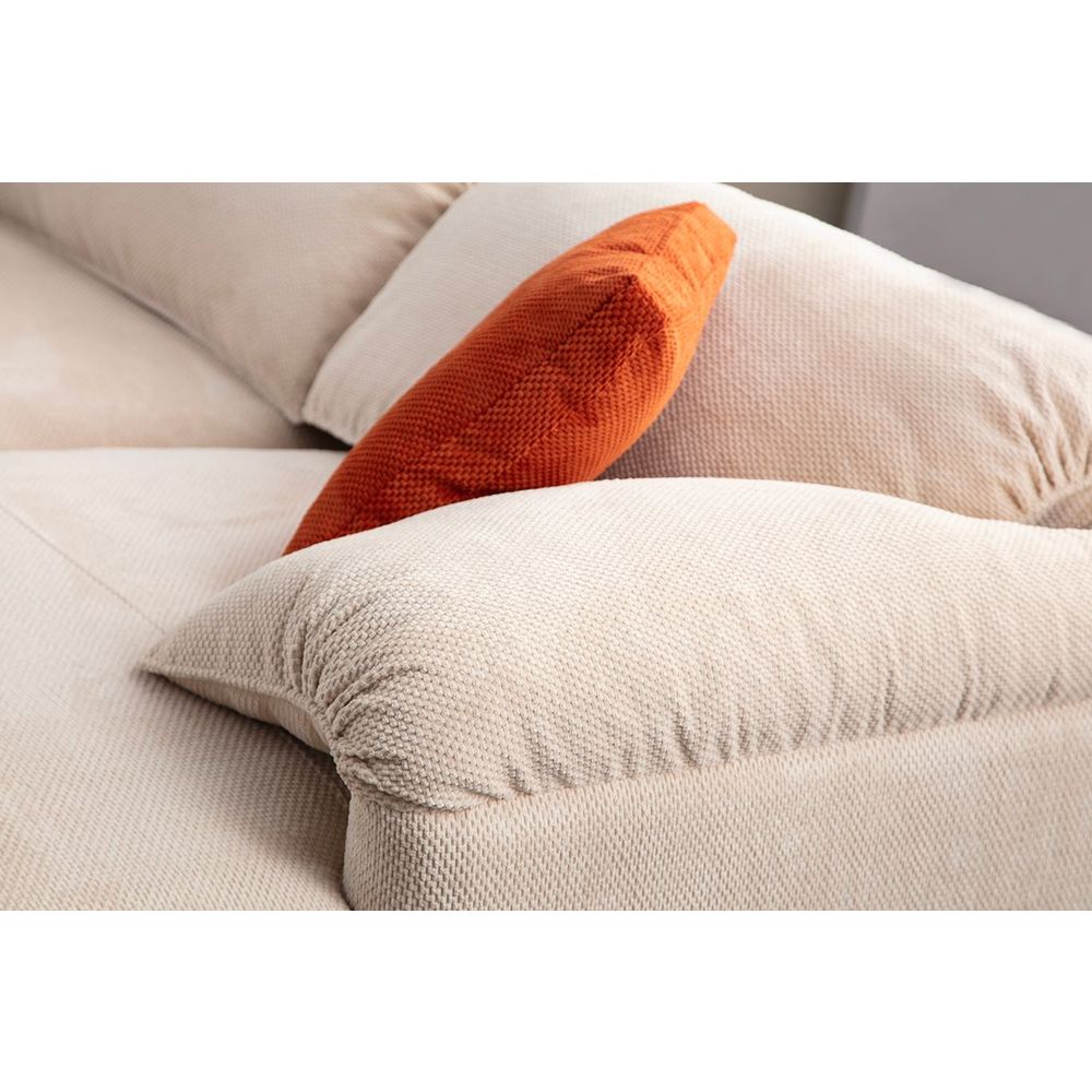 Ugaona Sofa Flamingo Corner 1 (L1+O1+C+O2+Chlr) - boja: krem slika 7