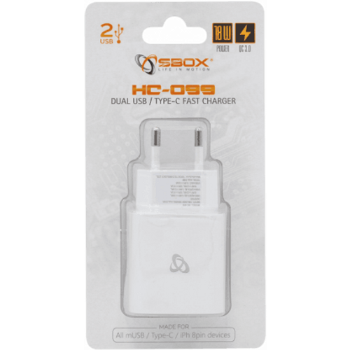 S BOX HC 099, 18W, USB + Type C Home Charger slika 4