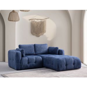 Amaris Dvosjed sa Poufom - Tamnoplava Ugaona Sofa