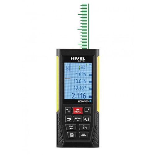 Nivel System HDM-50G laserski daljinomjer 50 metara bluetooth slika 1