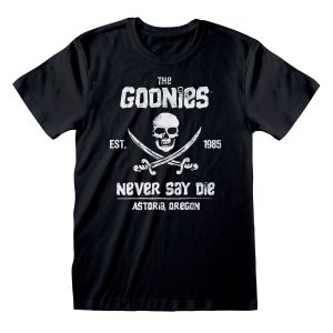 Majica Kratkih Rukava The Goonies Never Say Die - Crna Uniseks