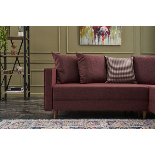 Atelier Del Sofa Aydam Right - Bordo Crveni Ugao Sofa-Krevet slika 3