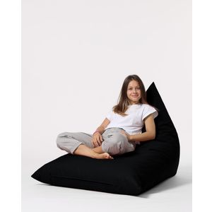 Piramidalni Veliki Pouf Ležaljka - Crni Vrt Bean Bag