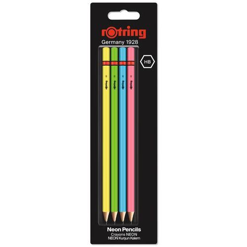 Rotring grafitna olovka HB 4/1 blister Neon slika 1