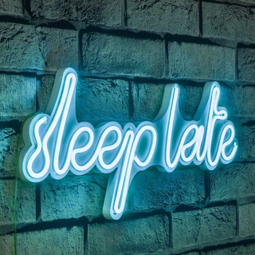 Wallity Ukrasna plastična LED rasvjeta, Sleep Late - Blue slika 9