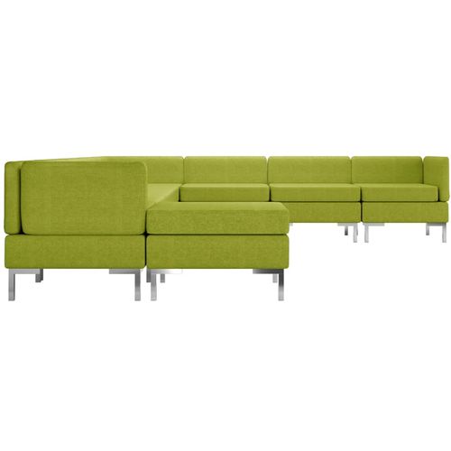 9-dijelni set sofa od tkanine zeleni slika 4