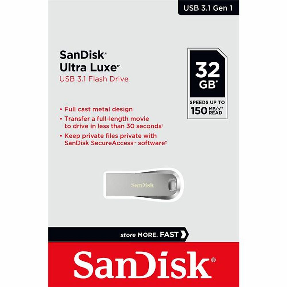 SANDISK USB 3.1 FLASH DRIVE ULTRA LUXE 32GB slika 1