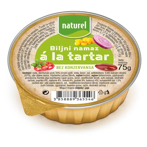 Naturel biljni namaz a la tartar - bez konzervansa 75g  slika 1