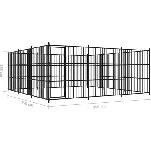 Vanjski kavez za pse 450 x 450 x 185 cm slika 5