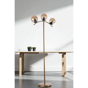 Opviq Podna lampa 879, med, zlatna