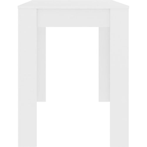 Blagovaonski stol bijeli 120 x 60 x 76 cm od iverice slika 12