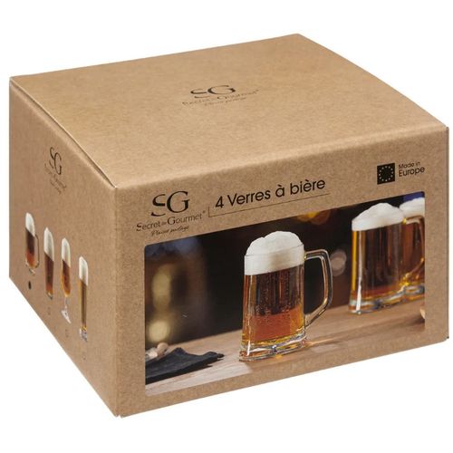 SECRET DE GOURMET KRIGLA ZA PIVO 32CL SET 4/1 11,2X8,2X12CM STAKLO 134800 slika 2