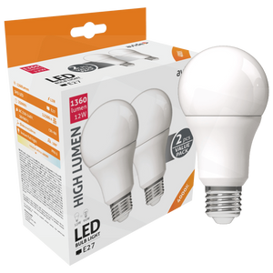 Avide Sijalica, LED 12W, E27, 4000K, 230V AC, pak. 2 kom. - Globe Twin Pack A60 12W E27