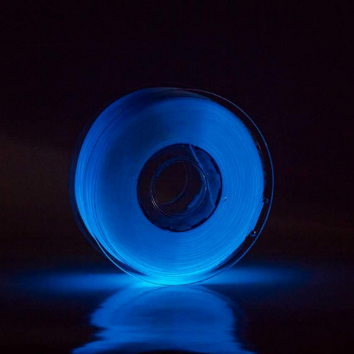 Filament for 3D, PLA, 1.75 mm, 1 kg, glow blue PLA glow blue slika 2