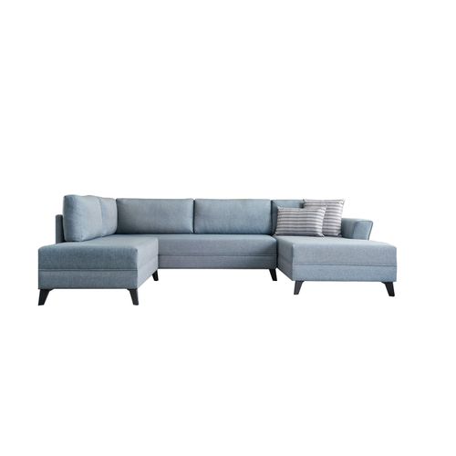 Eris - Blue Blue Corner Sofa-Bed slika 8