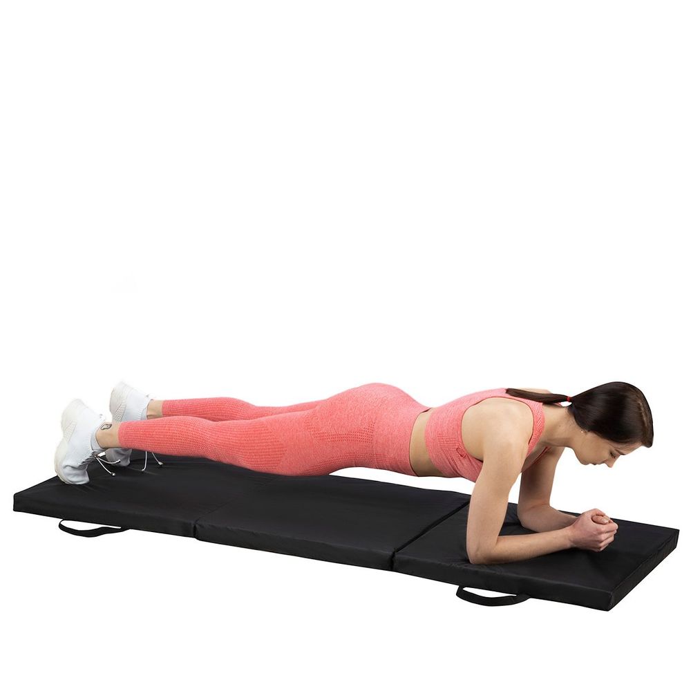 Mgs02 gimnastički sklopivi madrac 1800x600mm crni hms premium slika 5