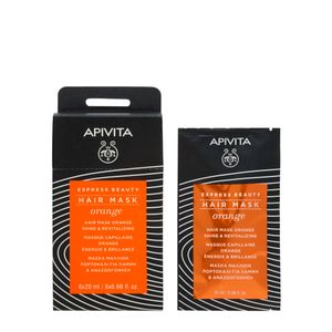 Apivita Express Beauty maska za sjaj i revitalizaciju kose s narančom 20 ml