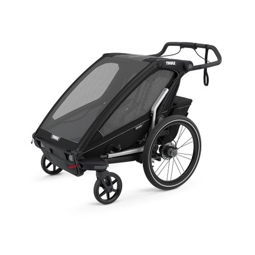 Thule Chariot Sport 2 crna sportska dječja kolica i prikolica za bicikl za dvoje djece (4u1) slika 12