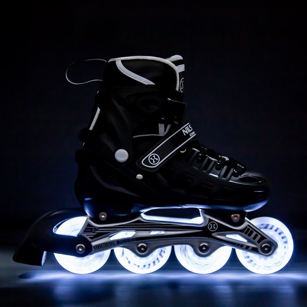 Nils Extreme 4 u 1 role i klizaljke s LED rasvjetom crne veličina M 35–38 slika 2